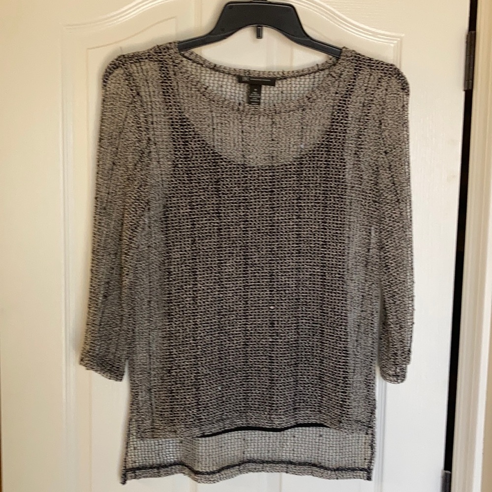 Black and tan top with black tank